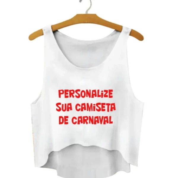 Blusa Cropped Personalizada Carnaval